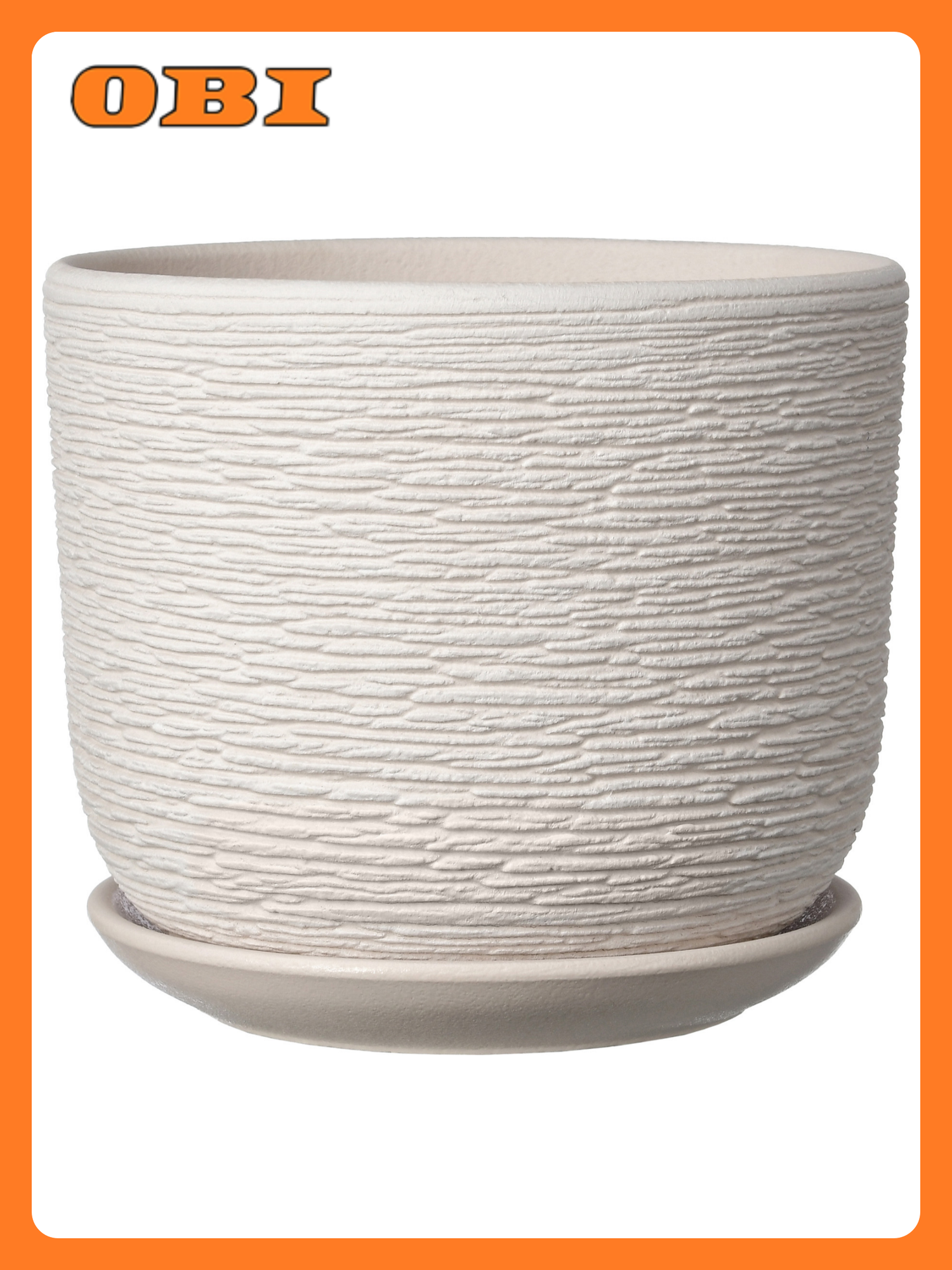 Горшок с поддоном Гнездо керамика белый бук №1 d12 см h 10 см