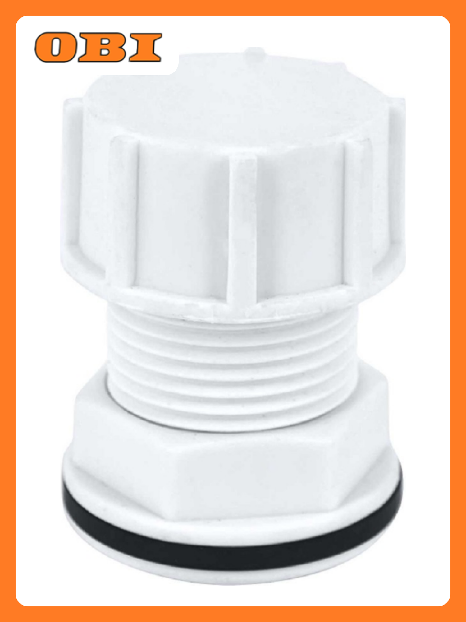 Штуцер (врезка) в бак (емкость) с заглушкой и прокладкой 1/2