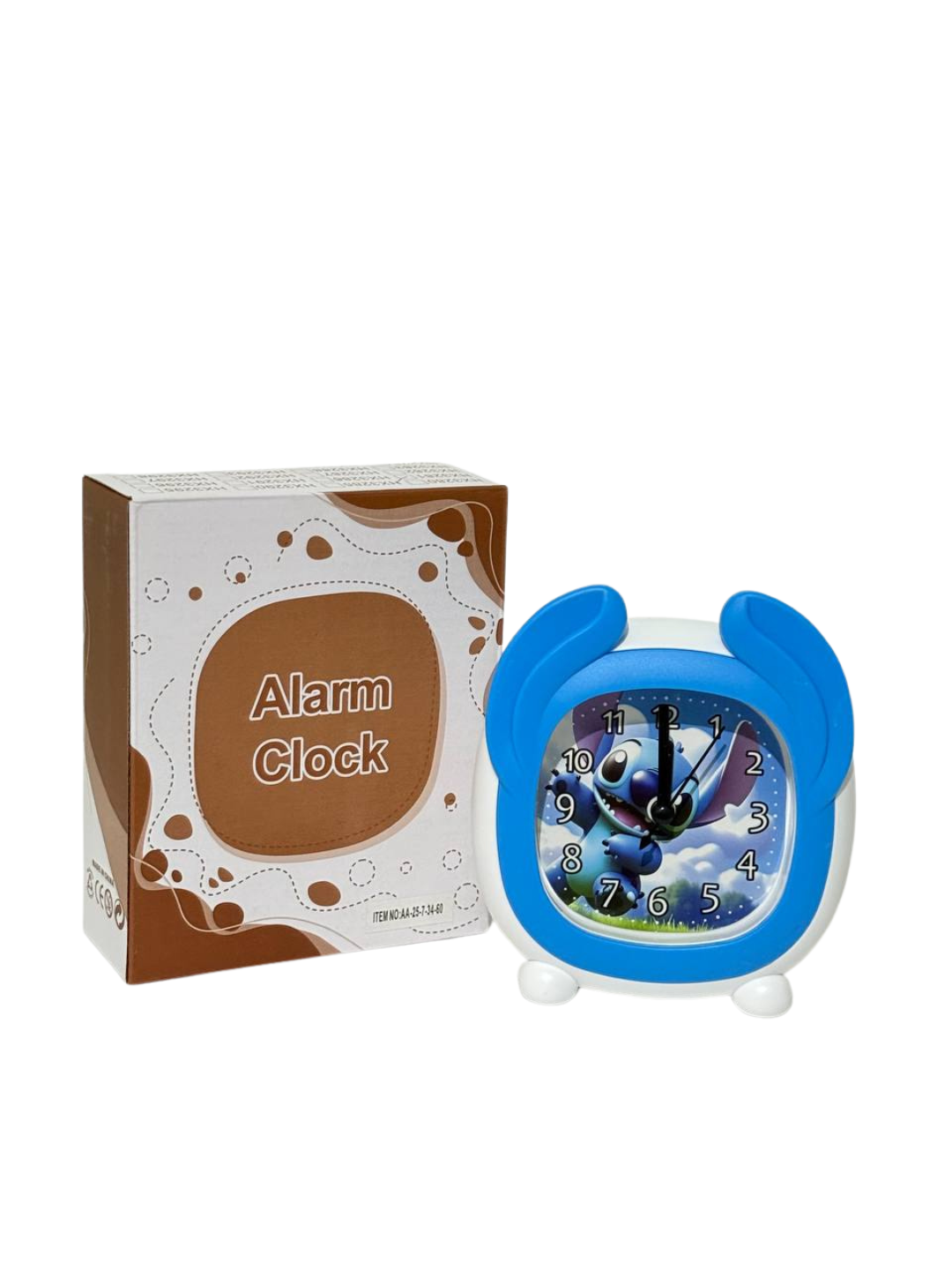 Часы-будильник Giftmania STICH, для детей, пластик, синий, обучающий элемент, 50 г