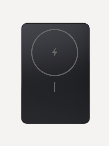 Изображение товара Внешний аккумулятор Xiaomi Super Slim Magnetic Power Bank, 5000 mAh, черный, беспроводная зарядка