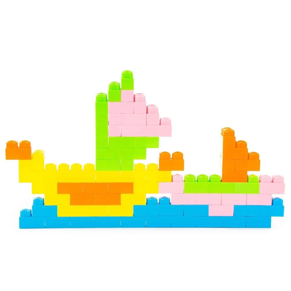 Конструктор пластмассовый "Малютка", 80 элементов в пакете — фото 1