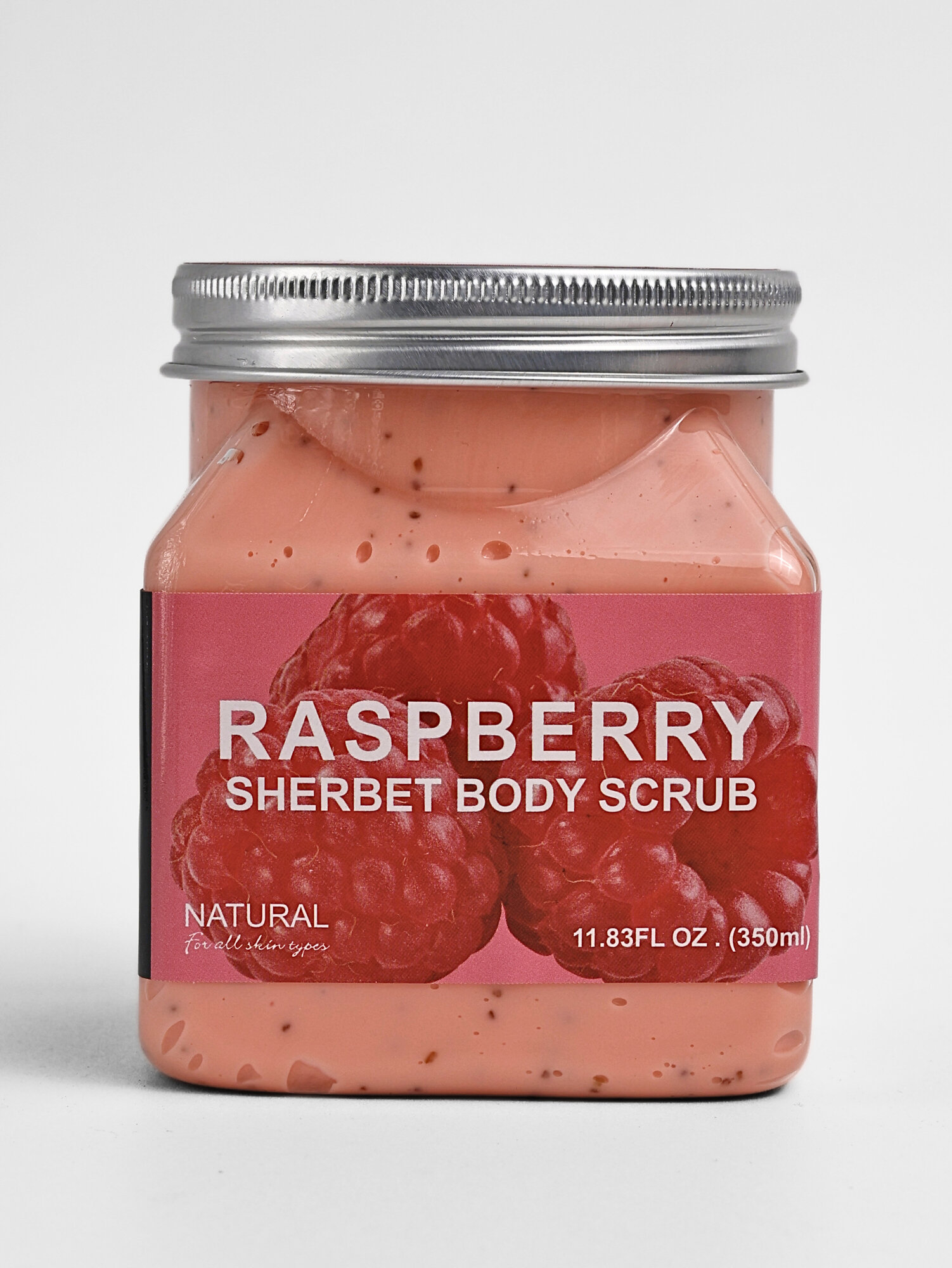 Скраб для лица и тела Wokal Sherbet Body Scrub, с экстрактом малины и клубники, 350 гр
