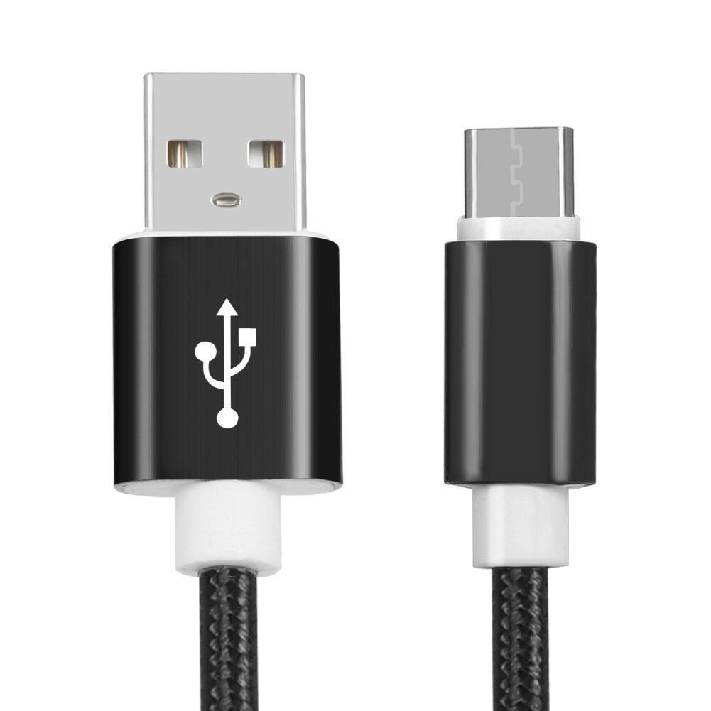 Универсальный и надежный USB-C 3.1 кабель для передачи данных и зарядки с прочной нейлоновой оболочкой, черный, 1,8 м
