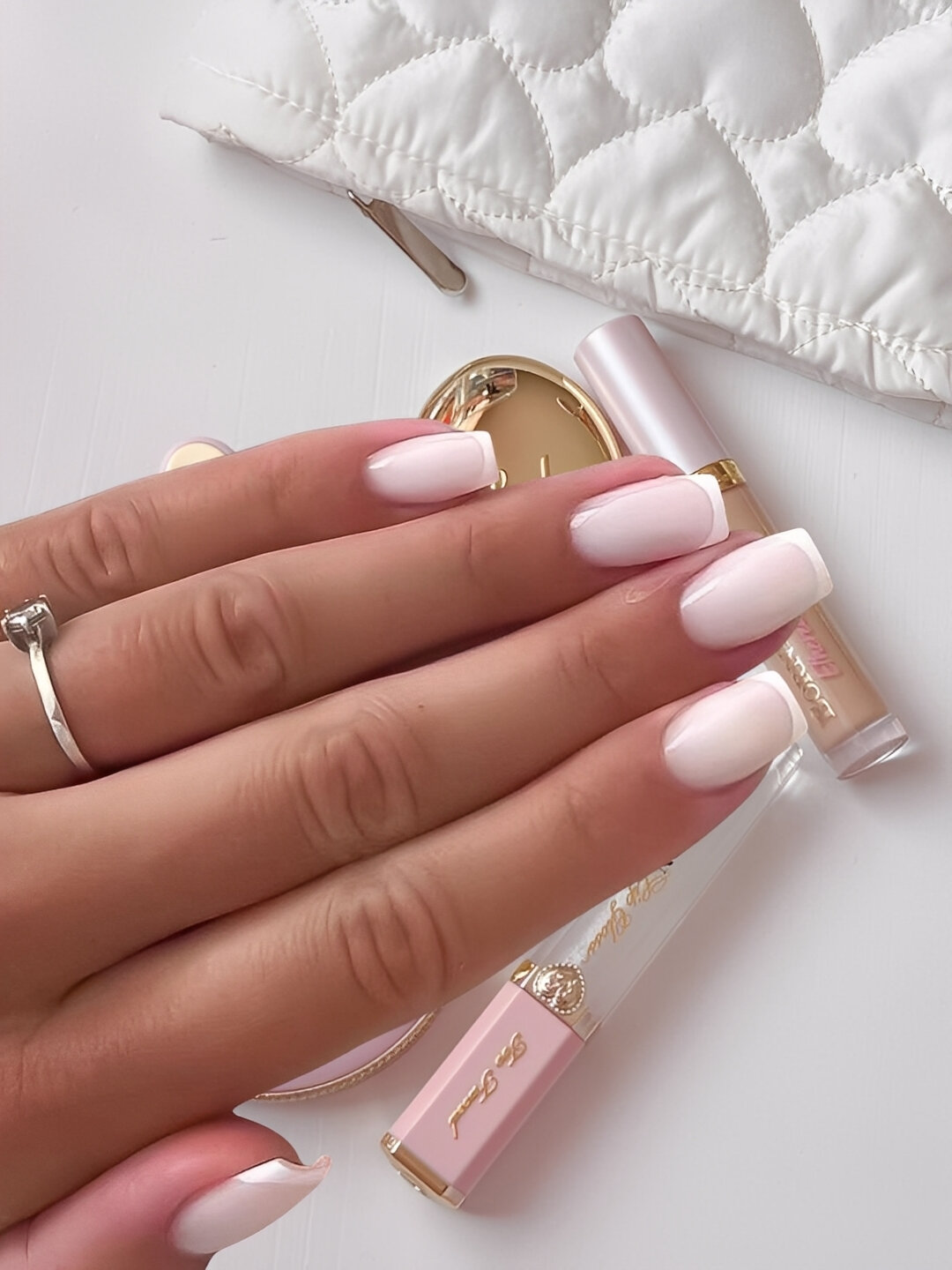 Накладные ногти, 24 шт, с разные дизайны , клеем, средней длины