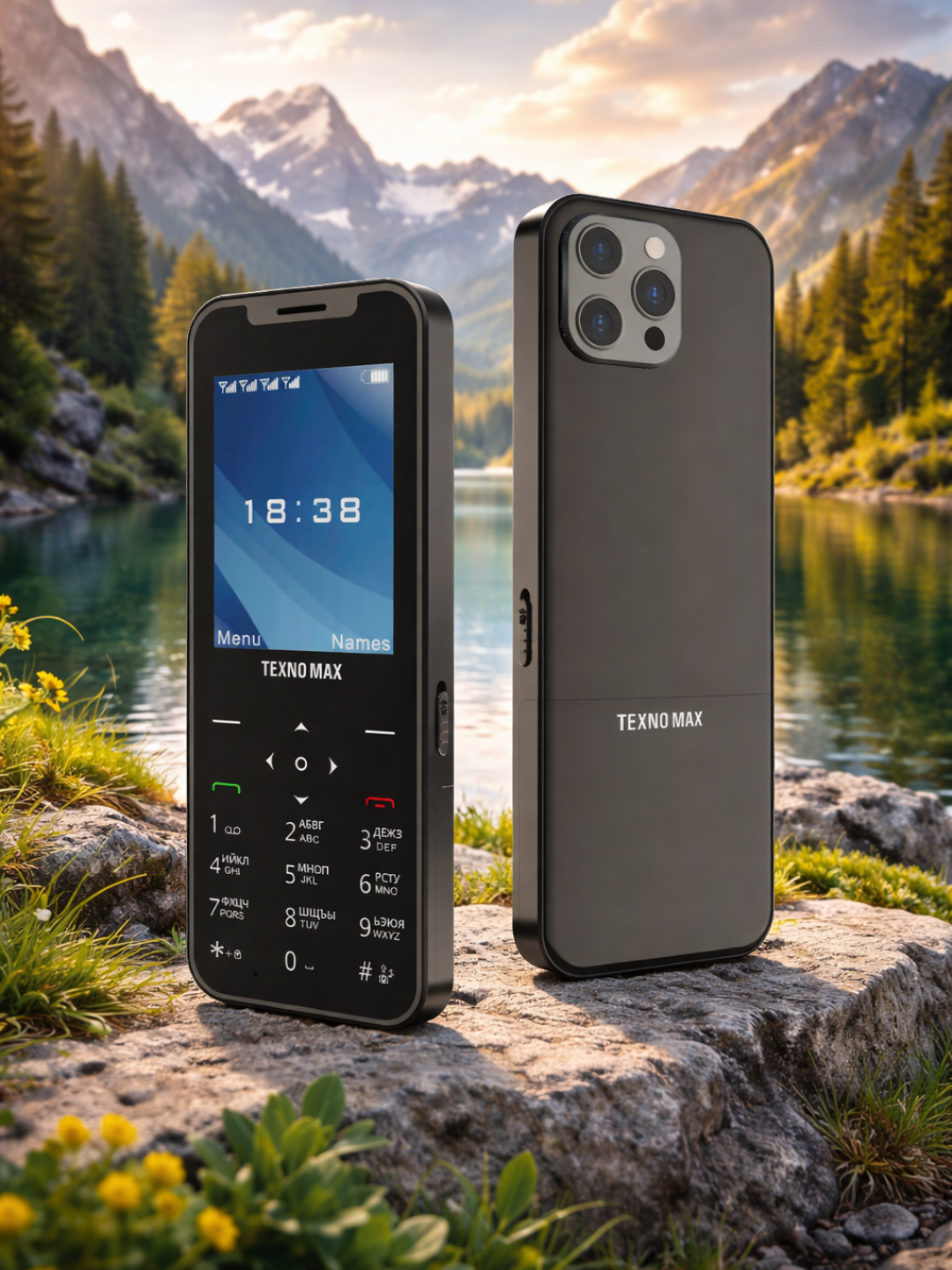 Кнопочный телефон "Techno Max 15 Pro", 4 SIM, аккумулятор 1000mAh