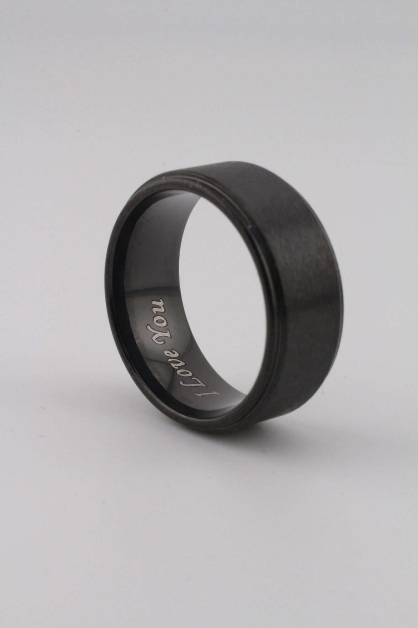 Кольцо обручальное, размер 19, черный — фото 1