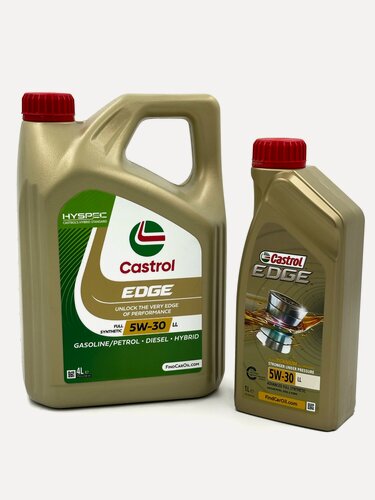 Изображение товара Комплект моторного масла Castrol Edge 5w-30 LL, 4 литра+1 литр, 5 литров