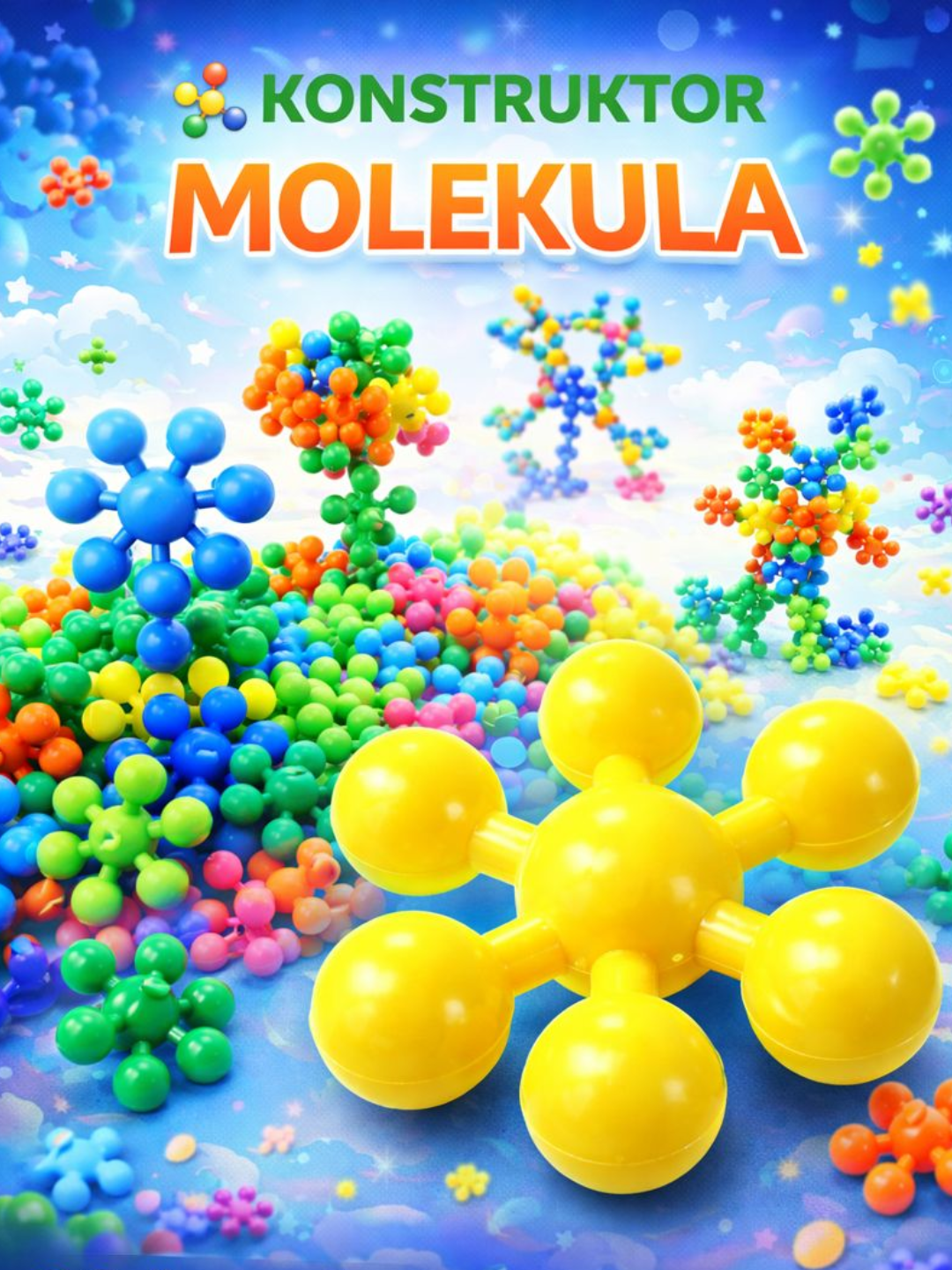 Для деты Конструктор, набор "Молекулы", +3. Повышает IQ