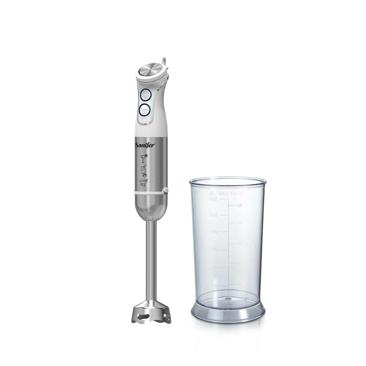 Ручной портативный блендер с мерным стаканом, Sonifer SF-8142, 1500 Вт — фото 1