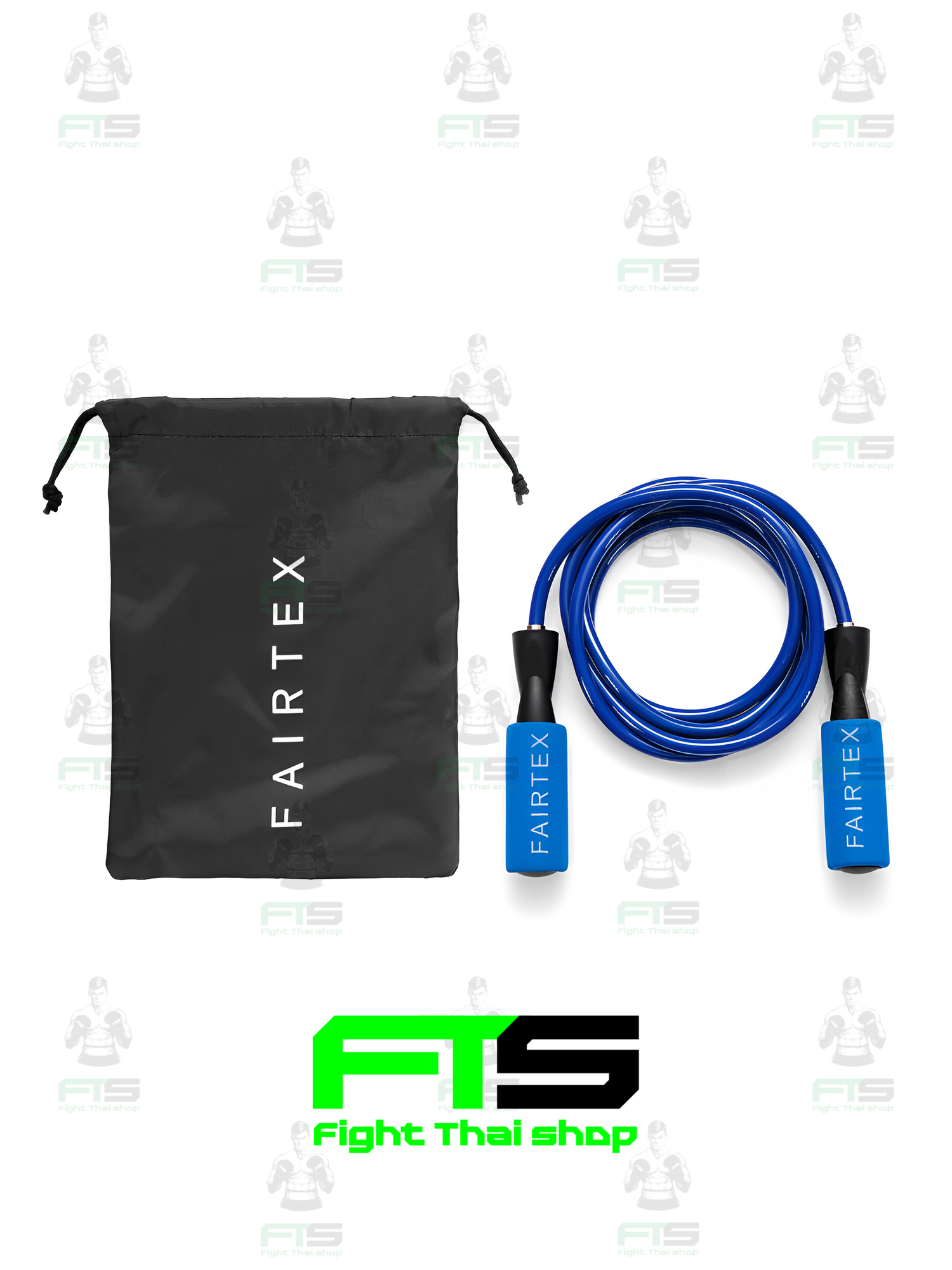 Скакалка Fairtex ROPE3 синий, на шарикоподшипниках, регулируемая длина
