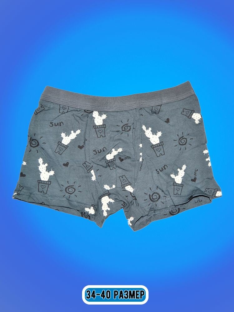 Трусы Zevs, 2 шт., размер S, темно-серый — фото 1