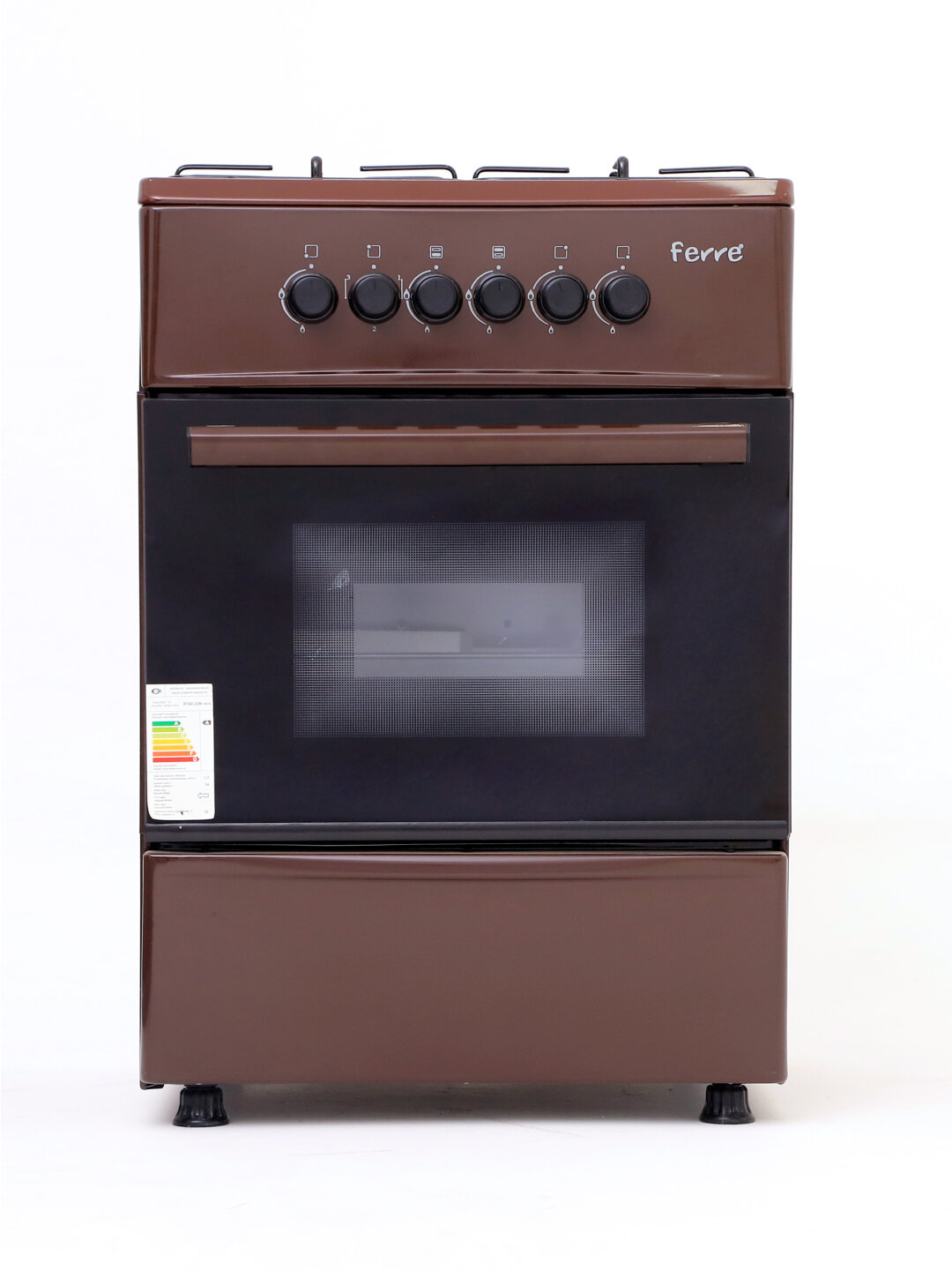 Газовая плита FERRE, 4 конфорки, 160 gg31, коричневый, FERRE