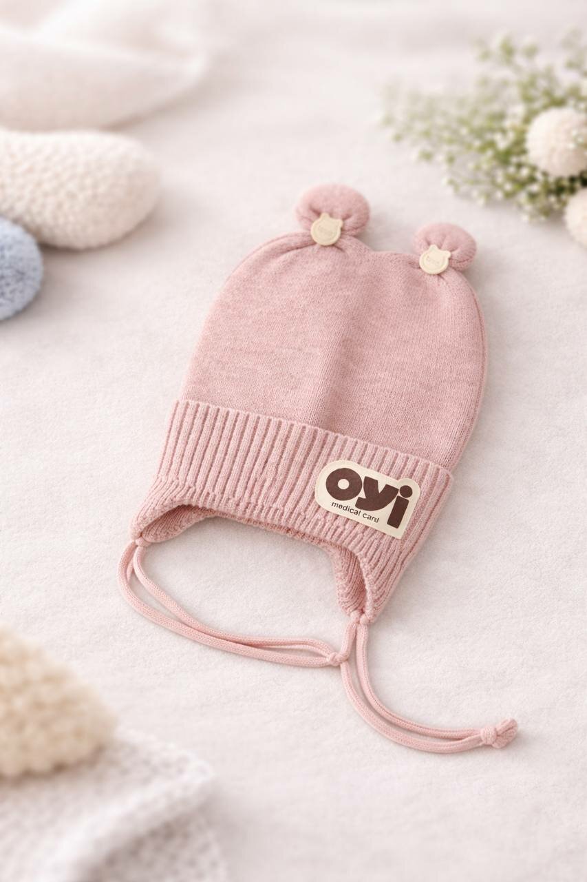 Шапка 0-6 месяцев для девочек