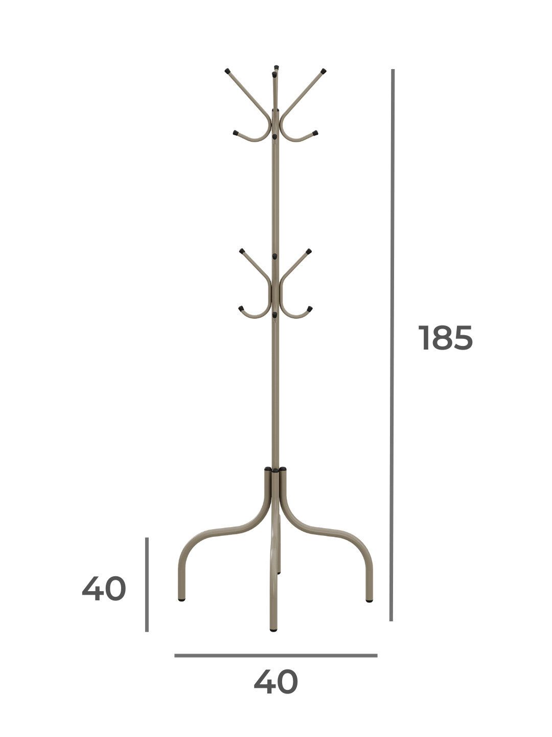 Вешалка напольная AIKO Uno, для верхней одежды, металлическая, стойка для прихожей — фото 1