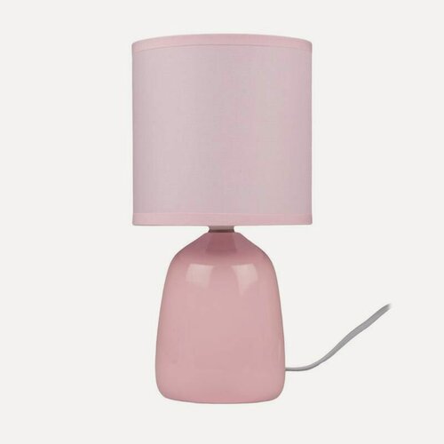 Изображение товара Светильник настольный JH2-02-pk E14 IP20 130х130х255мм керамика; ткань; PVC-пластик роз. JazzWay 5062337