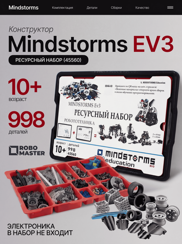 Изображение товара Конструктор MINDSTORMS EV3 45560 Ресурсный набор Robo Master