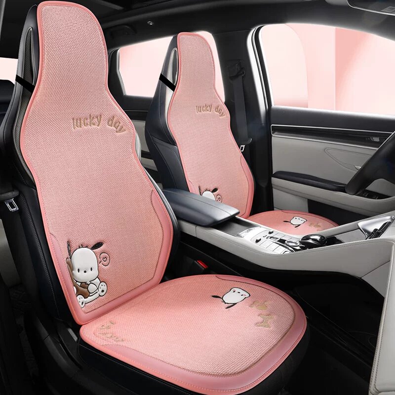 Сиденье с чехлом из дышащего хлопка для передних сидений Geely Vision, все сезоны, розовый сакура