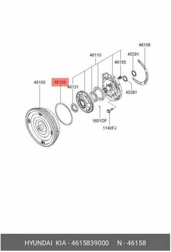 Уплотнительное кольцо масляного насоса Hyundai / Kia (Mobis) 4615839000