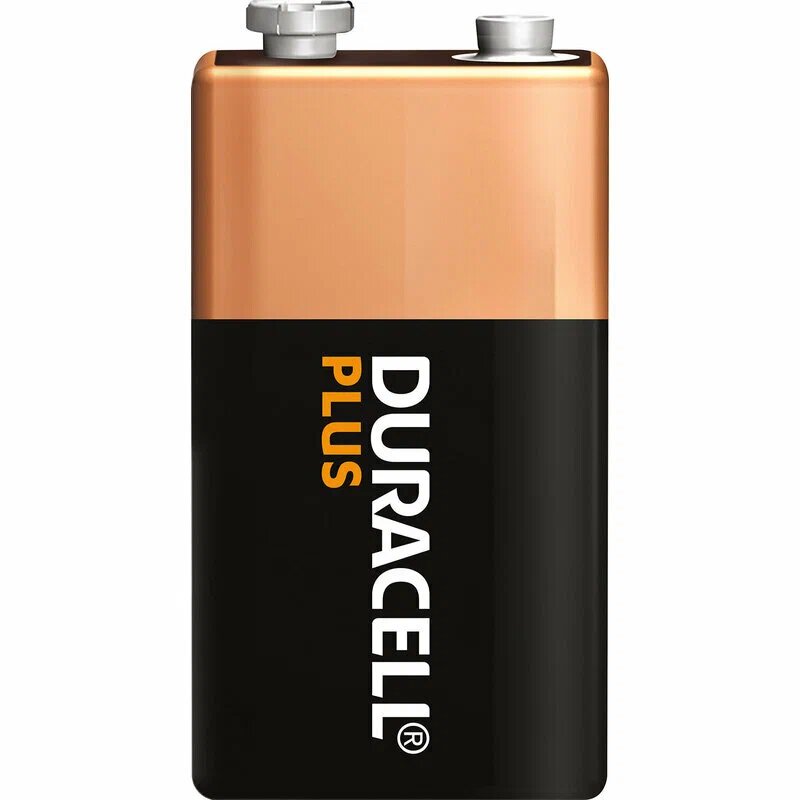 Батарейка DURACELL PLUS 9V BL1 (1) шт. в блистере щелочная
