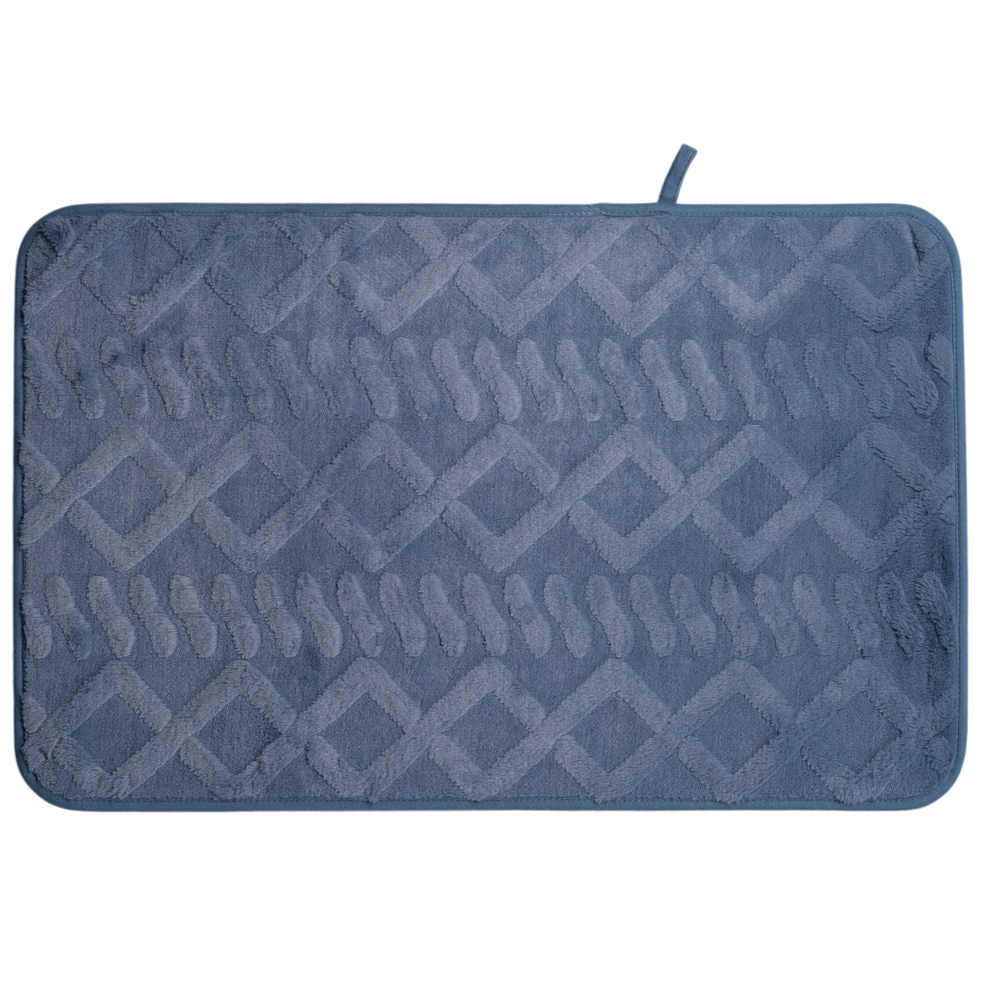 Коврик для ванной Swensa Warm 50x80 см цвет синий