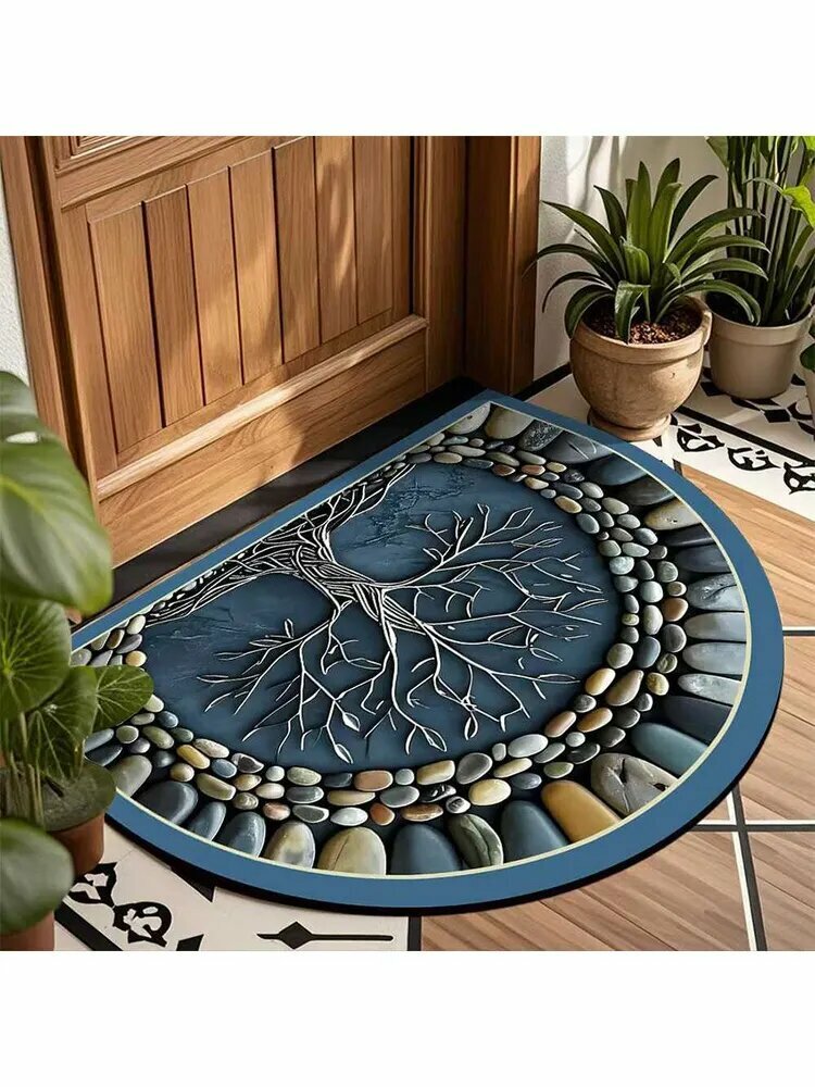 Коврик придверный 50x80 см антискользящий влаговпитывающий для прихожей коридора резиновая основа