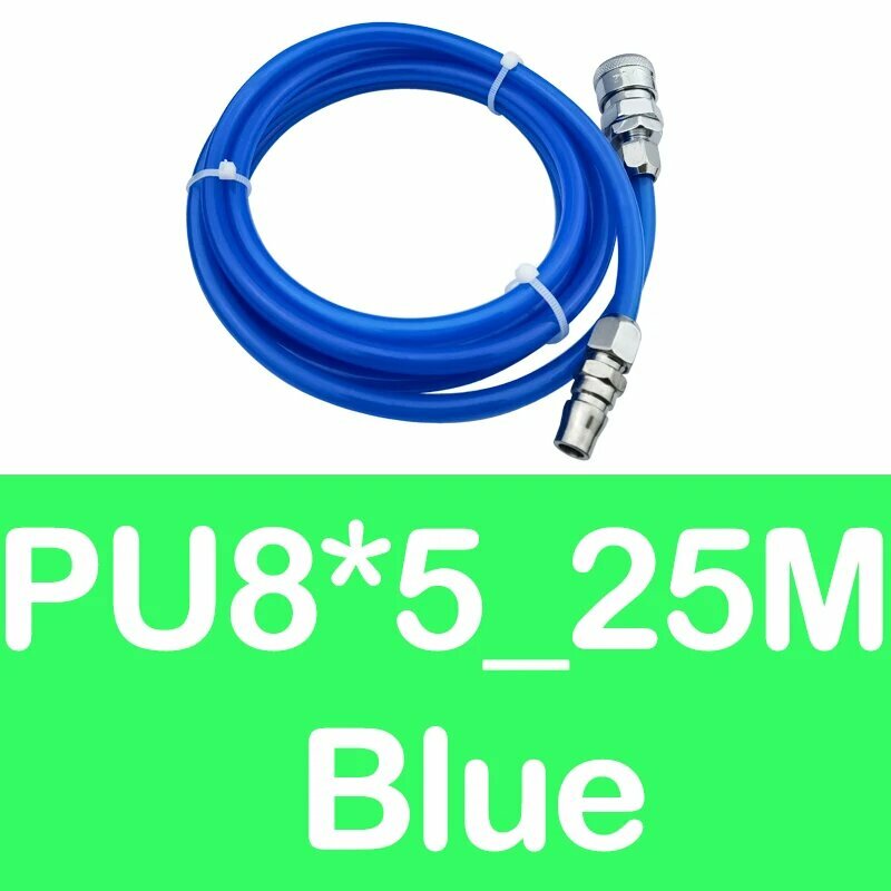 Шланг для компрессора пневматический PU8X5 SP20 PP20, гибкий шланг высокого давления для компрессора, с прямой трубкой, красного, синего, черного, белого цветов, Blue 25M