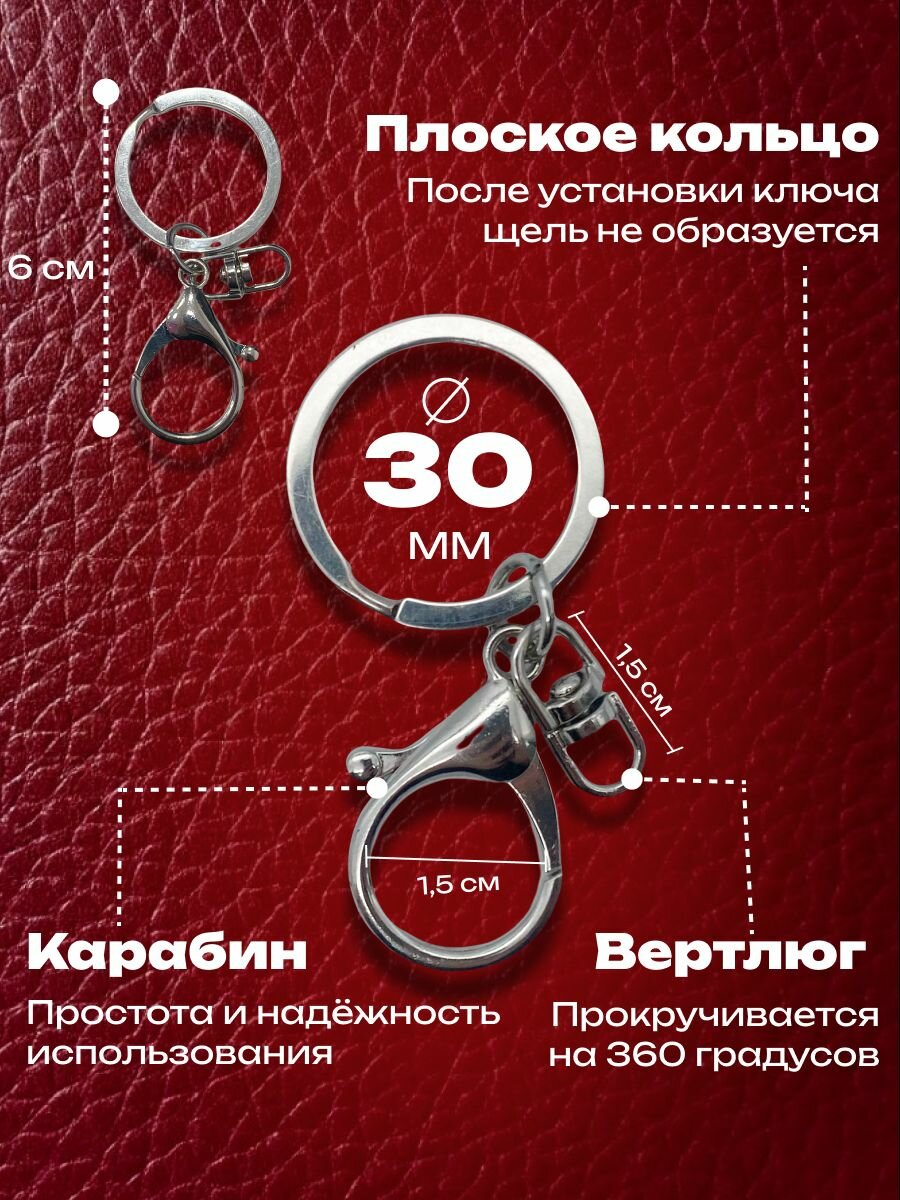 Брелок СолёнТрава, 5 шт., серебристый — фото 1