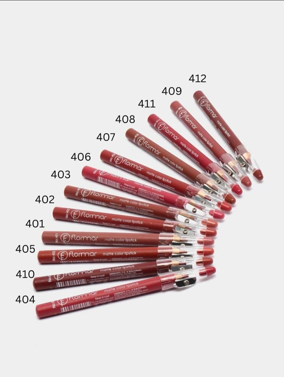 Карандаш для губ Flormar "Matte Color Lipstick" , водостойкий, розовый, деревянный корпус — фото 1