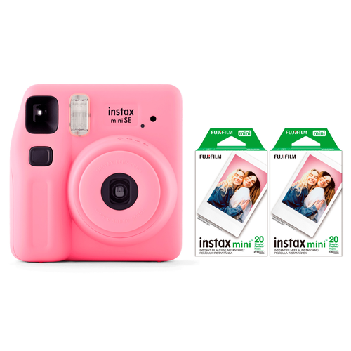Компактный фотоаппарат моментальной печати Fujifilm Instax Mini SE с картриджем подарочный набор розовый Pink 14900₽