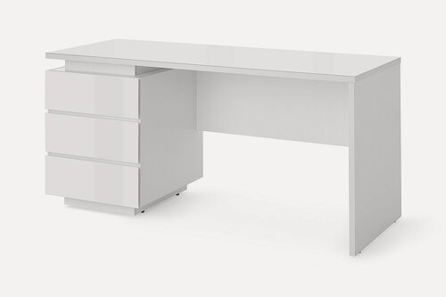 Изображение товара Письменный стол с тремя ящиками Hoff Кварт MD 767, 150х77х60 см, цвет белый