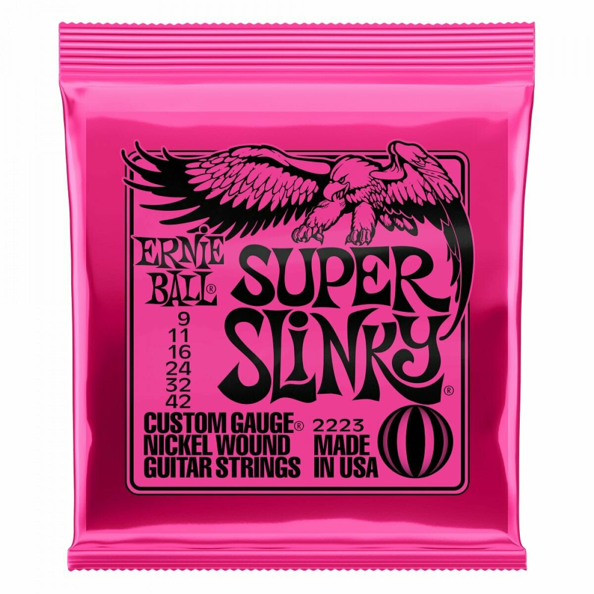 Струны Ernie Ball Super Slinky 9-42 (2223). Оригинальные, США!