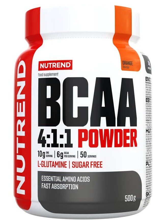 BCAA 4:1:1 NUTREND BCAA powder 4:1:1 500 г, Апельсин