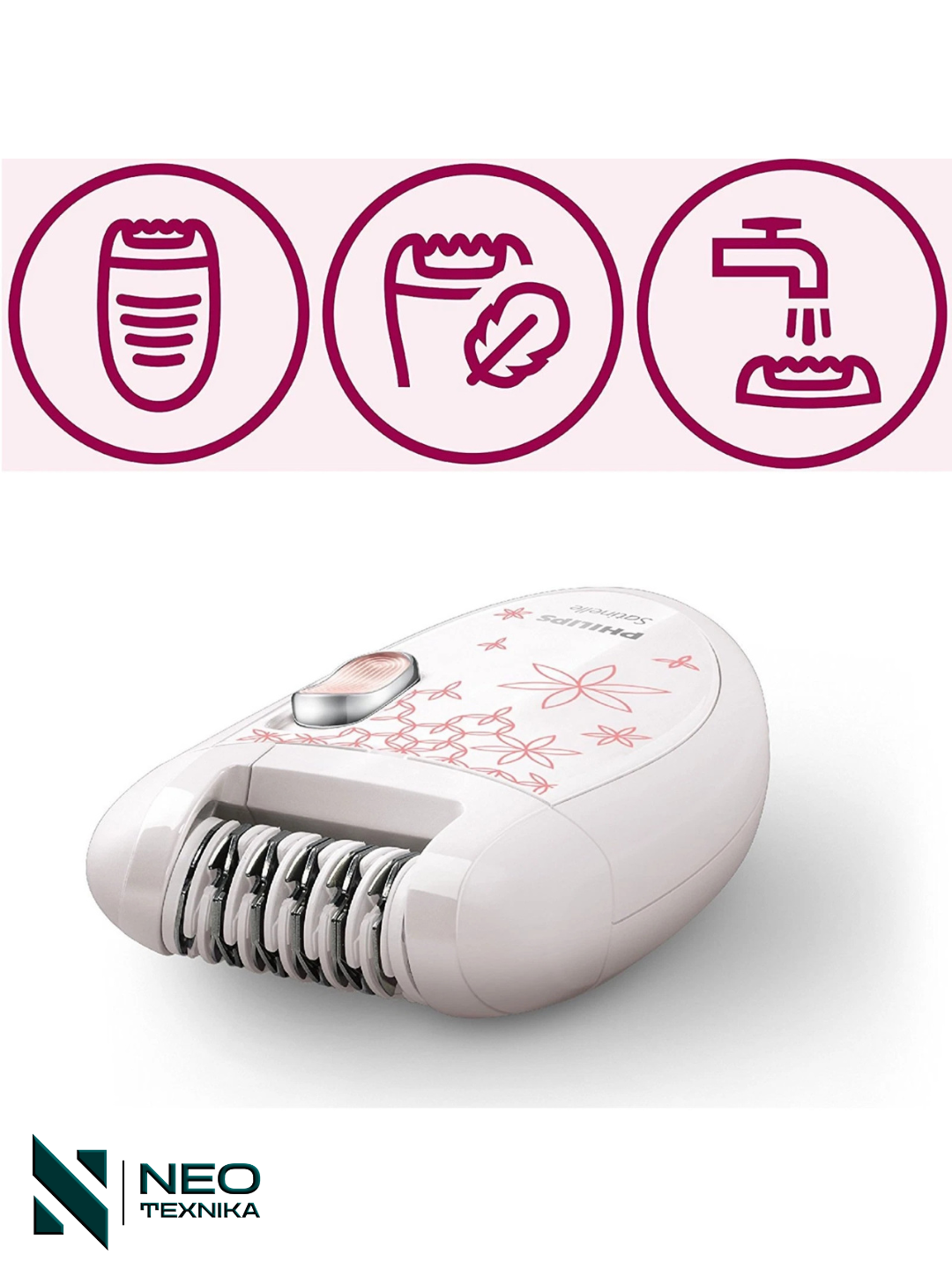 Эпилятор Philips Satinelle HP6420 Essential, для тела, бежевый — фото 1