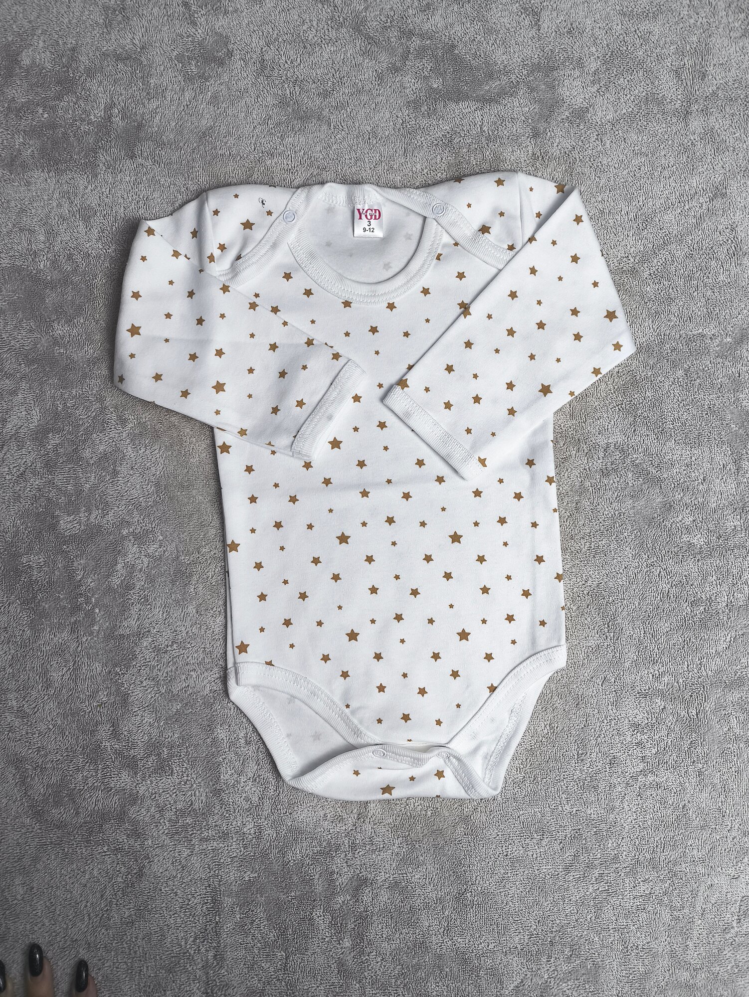 Боди, размер 9-12, белый, бежевый, розовый, голубой — фото 1