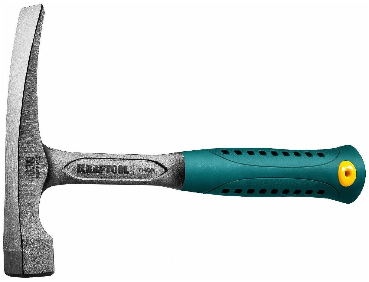 Молоток каменщика цельнокованый KRAFTOOL Thor 600 г с термопластовой рукояткой и индукционной закалкой