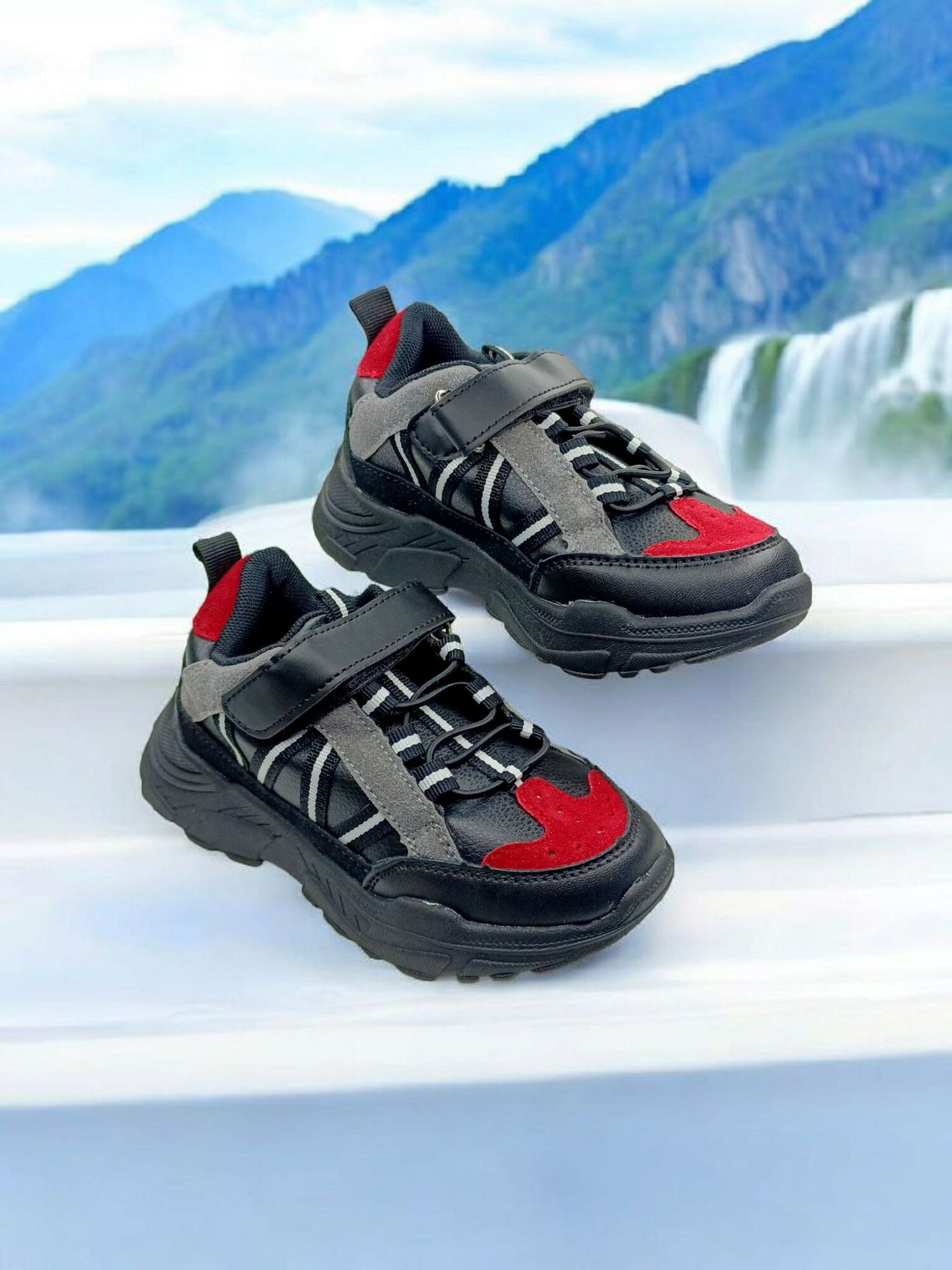 Кроссовки, размер 29, серо-черный — фото 1