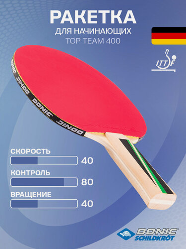Изображение товара Ракетка для настольного тенниса Donic Top Team 400 для начинающих
