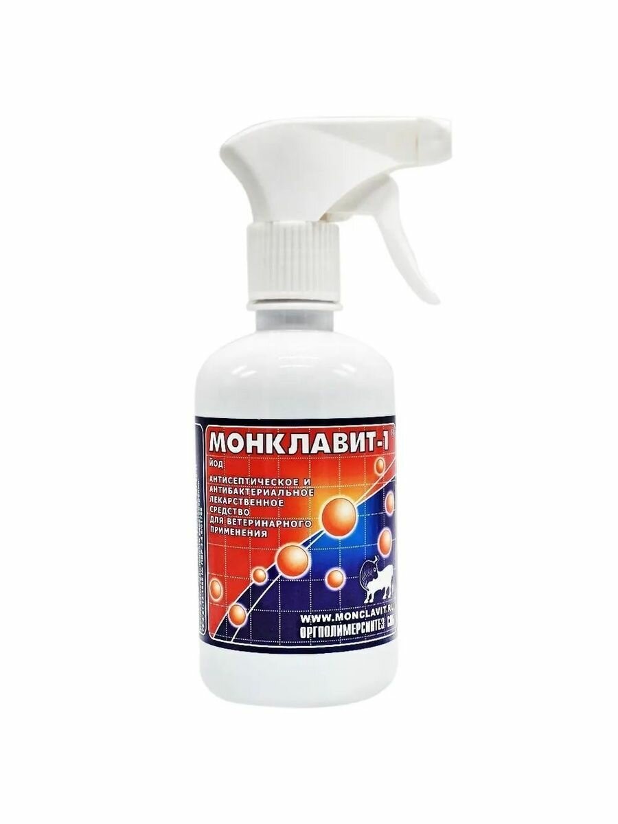 Антисептический препарат Оргполимерсинтез Монклавит 1 с распылителем  350 мл
