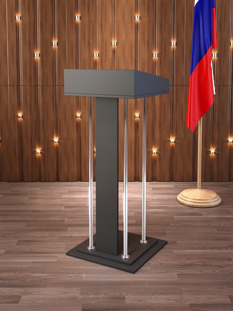 Трибуна "диктор" №4 стационарная, Черный. Производитель товара - компания Westcom. — фото 1