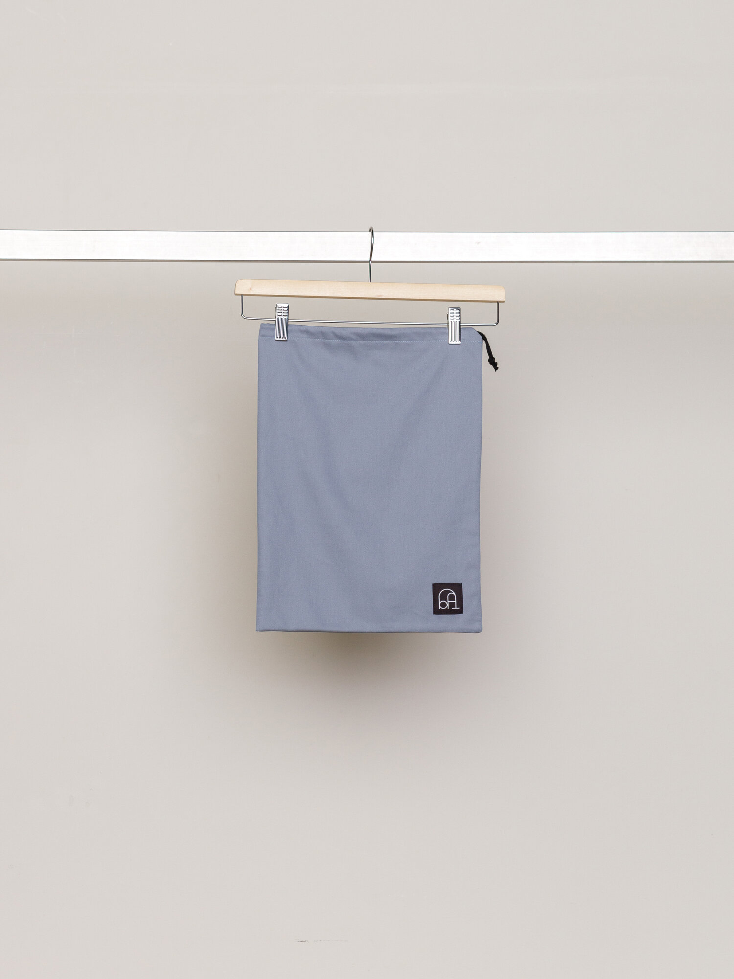 Мешочек для хранения вещей обуви белья и мелочей голубой хлопок 30х40 см | Бюро порядка