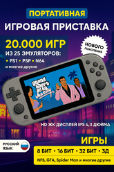 Игровая приставка М17, портативная консоль 64Гб встроенной памяти 20000+ игр, SEGA, PSP, денди