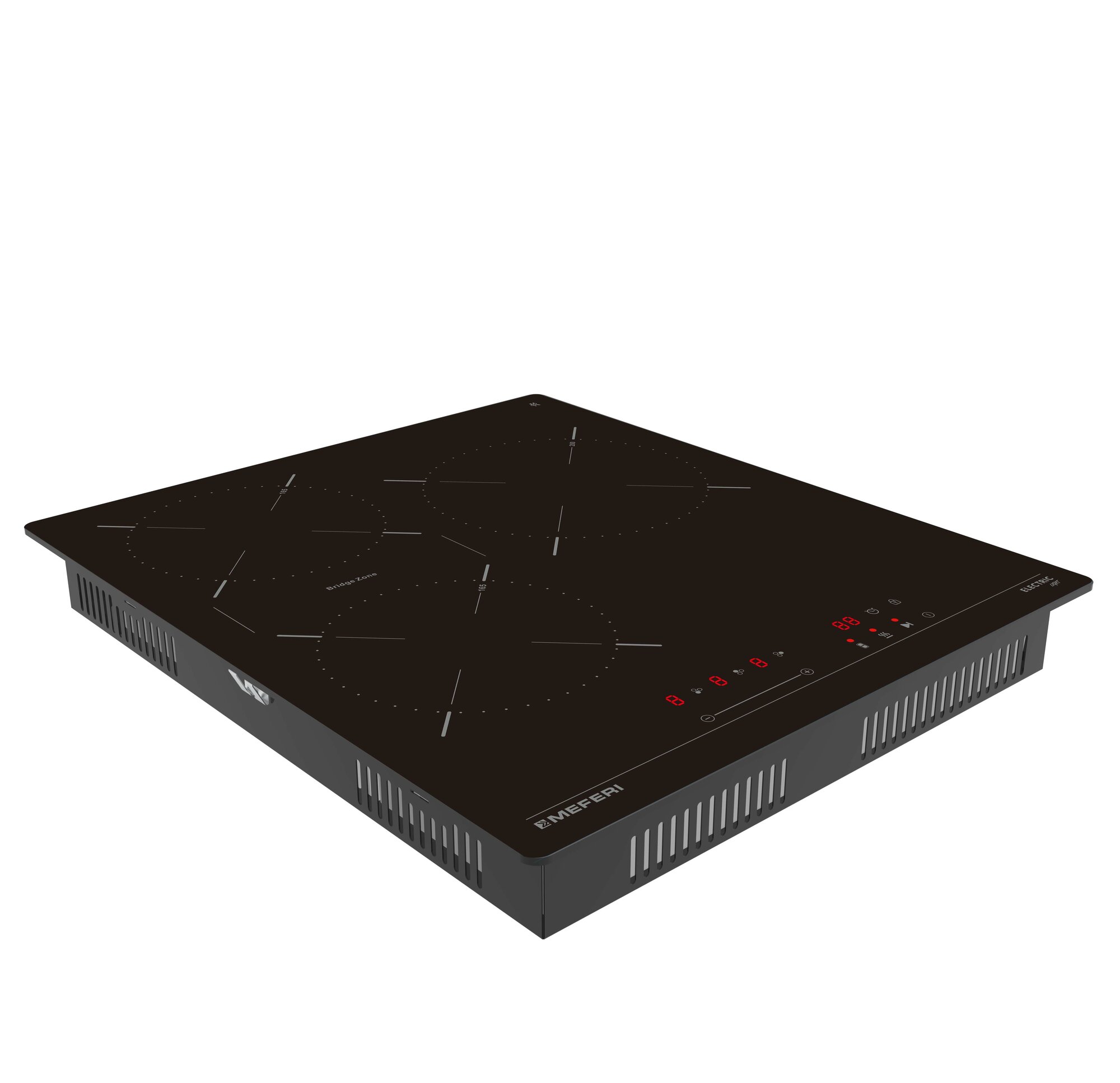 Изображение Варочная панель электрическая MEFERI MEH453BK LIGHT(Модификация 2025 года) 45 см, черный, 4200 Вт, 9 уровней мощности