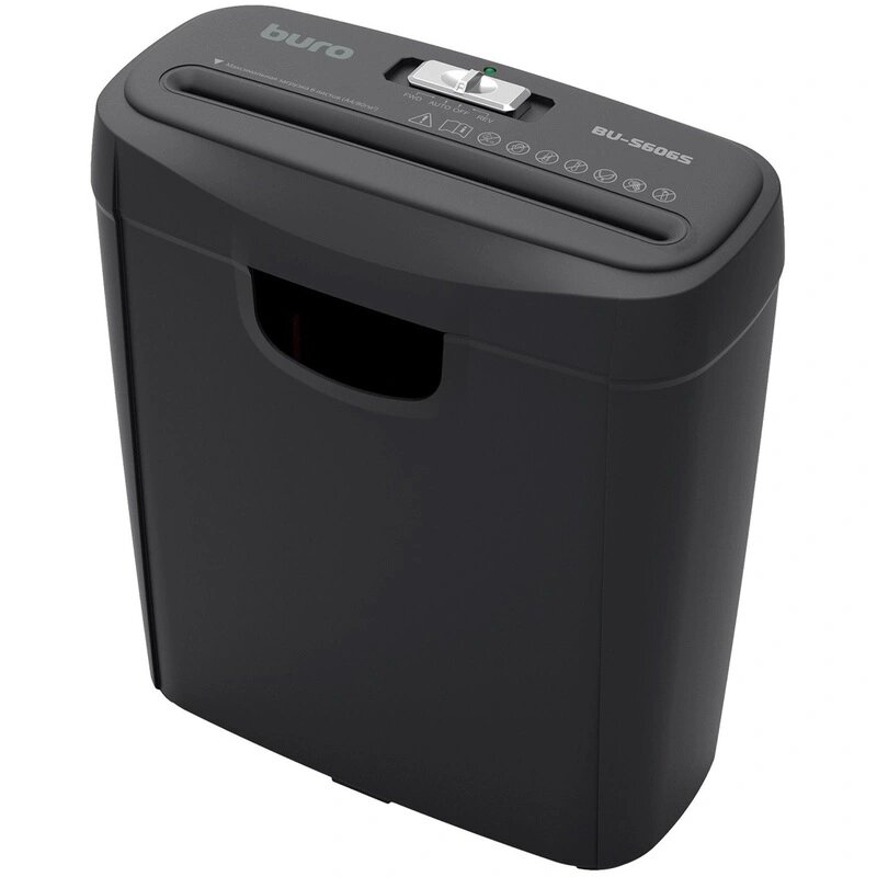 Шредер (уничтожитель) Buro Home BU-S606S 2 ур. секр 6 лист 11 лтр