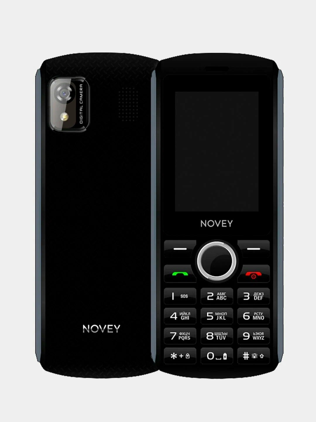 Телефон Novey P80 Black, аккумулятор 850mAh, 2 SIM, классический пластик, 32MB