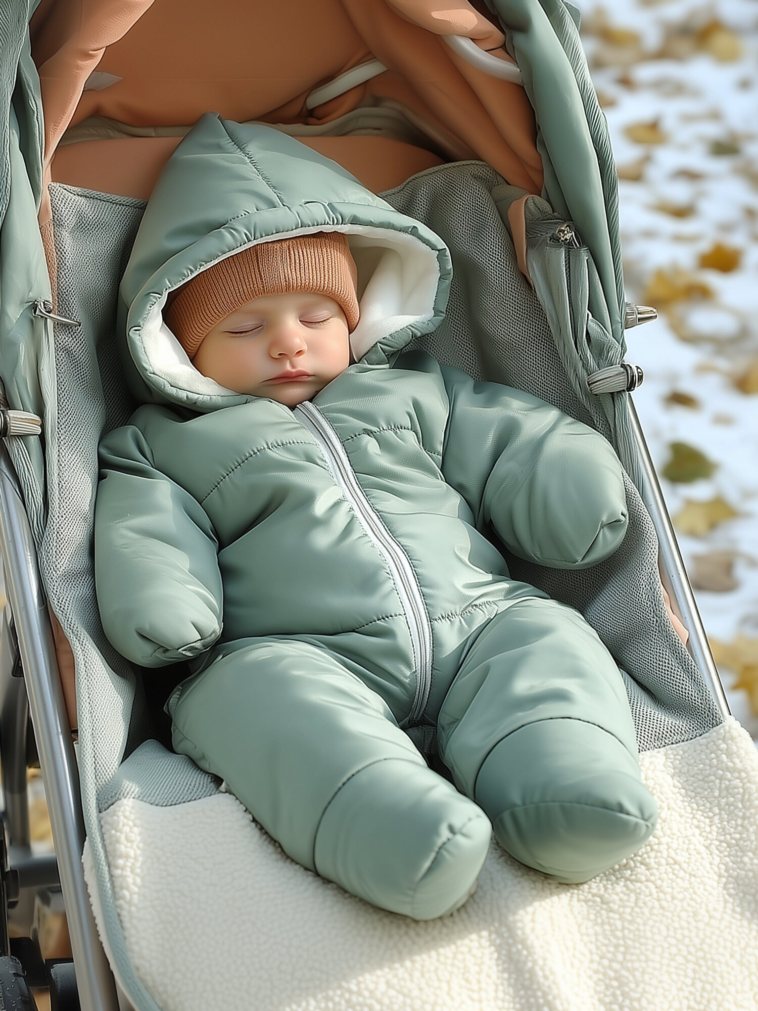 Комбинезон утеплённый Сонный Гномик Бэмби, размер 62, , оливковый