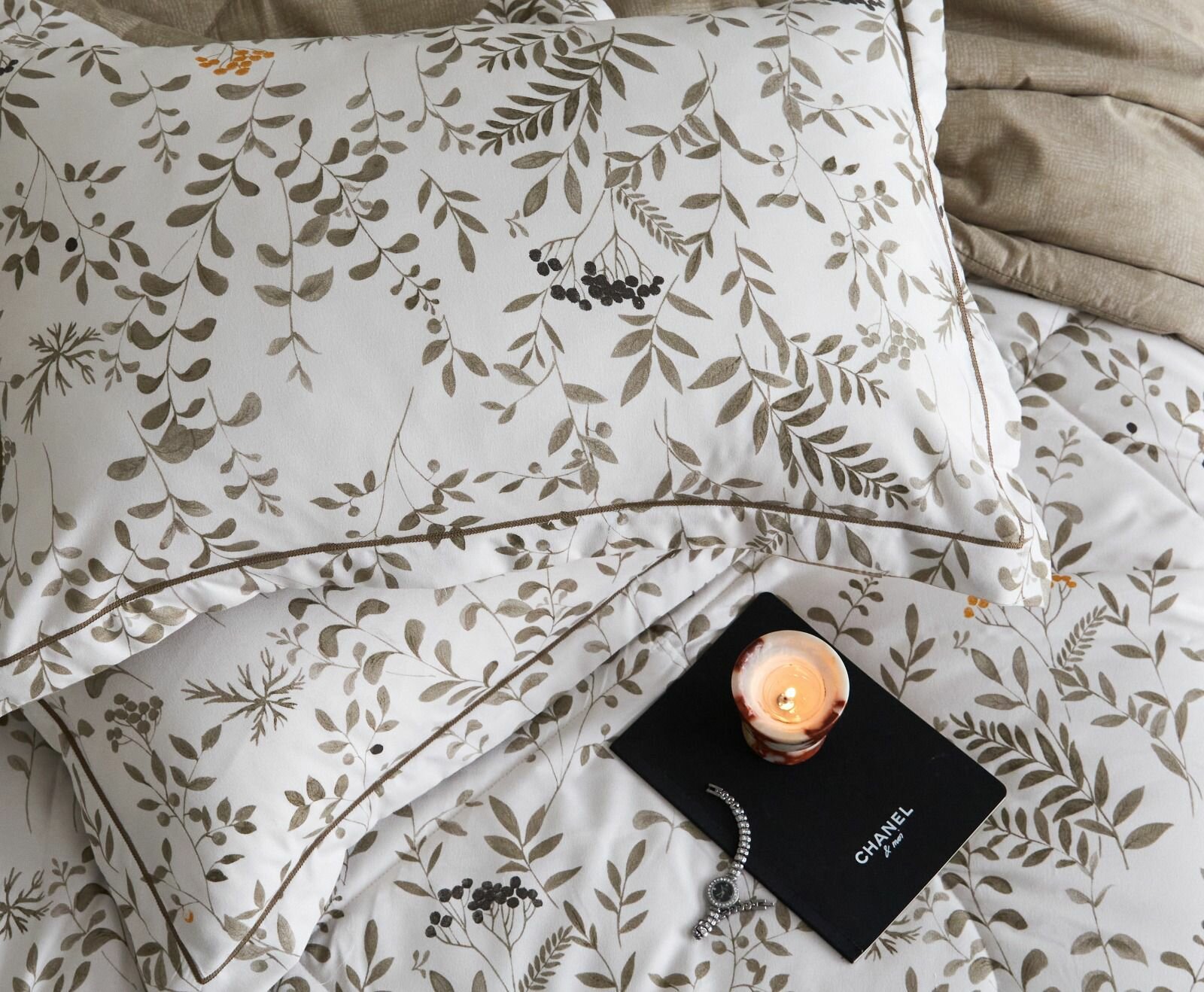 Постельное белье 1 5 спальное с одеялом Сатин Mency MEN-8 — фото 1