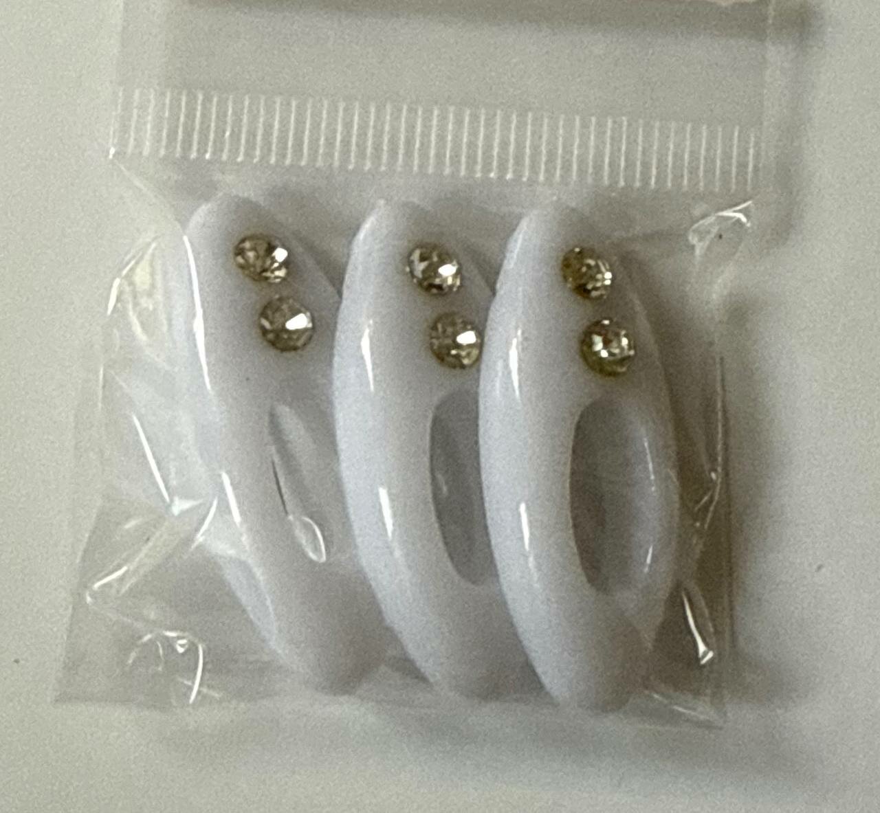 Зажимы для хиджаба для платков и шарфов , белого цвета в наборе 3 шт