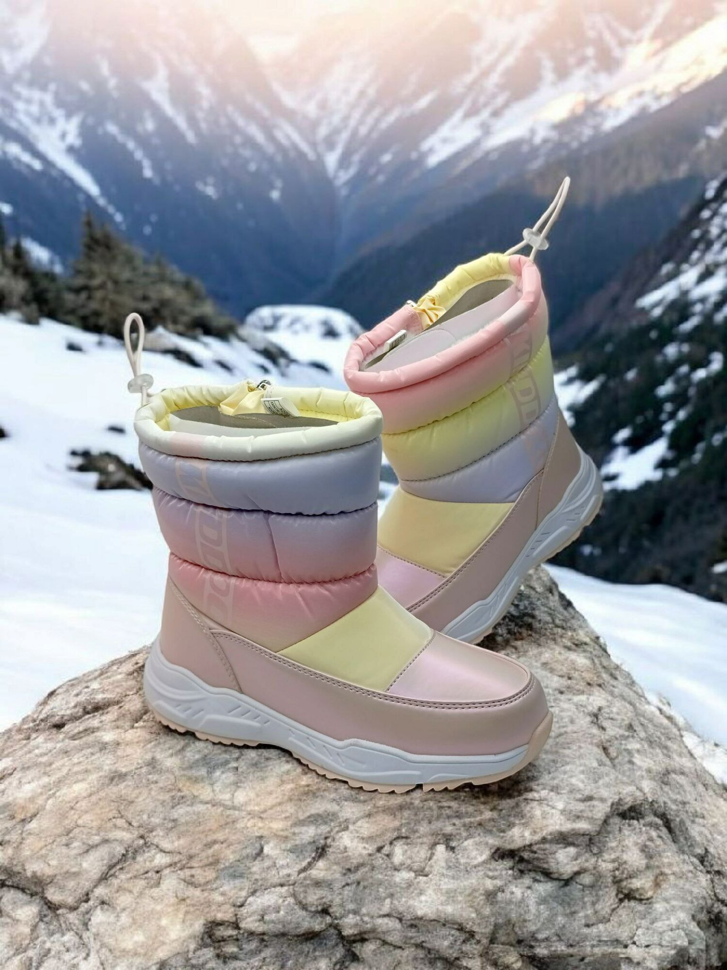 Дутики , размер 37, розовый — фото 1