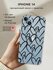 Чехол на Apple iPhone 14 / Айфон 14 с принтом "Hearts doodle blac...