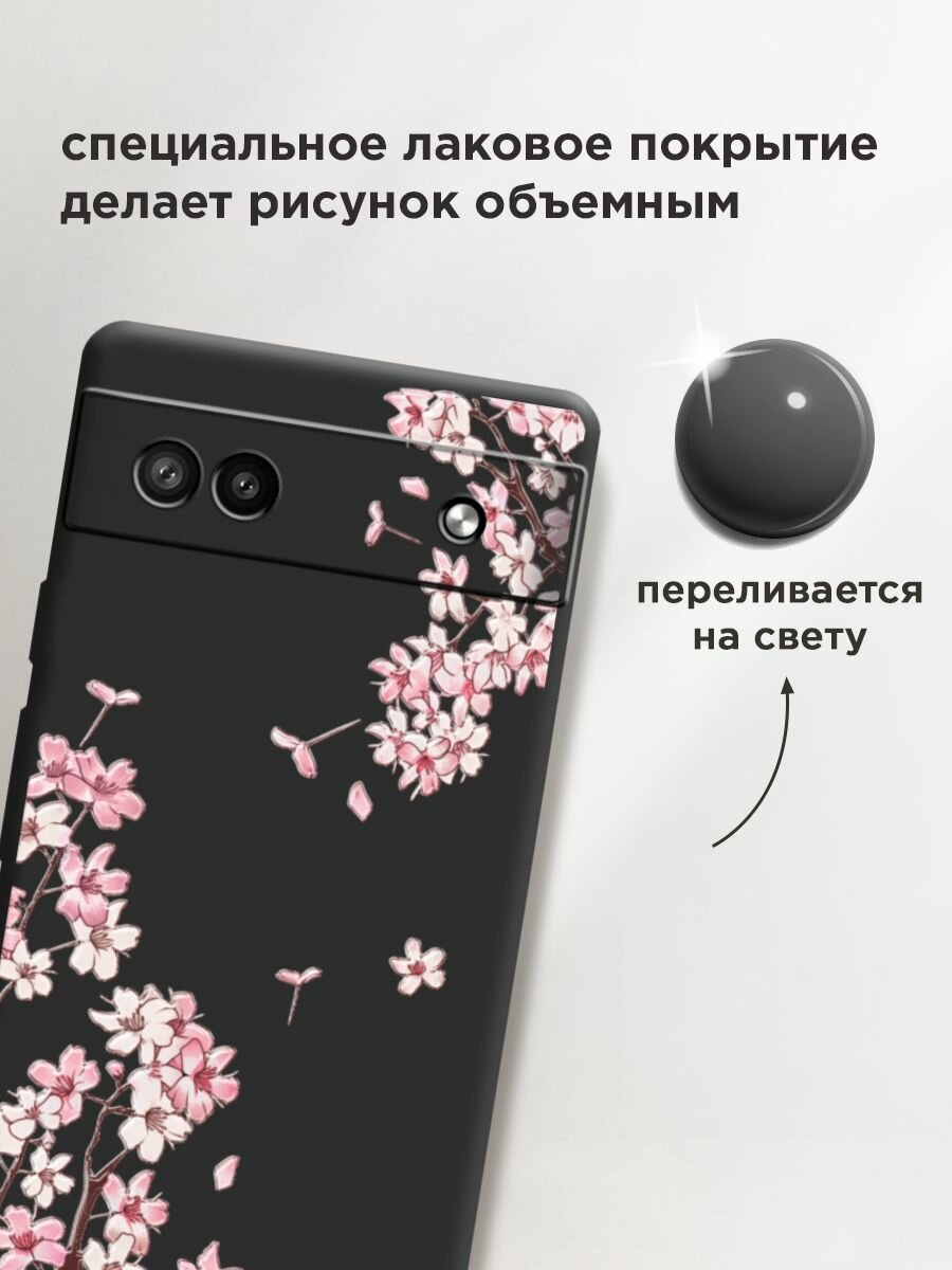 Чехол на Google Pixel 6A / Гугл Пиксель 6А с принтом "Ветви сакуры 5" — фото 1
